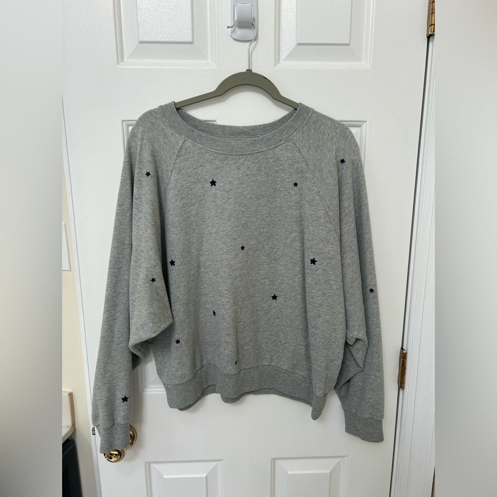 Grey Gap Crewneck with Black Stars